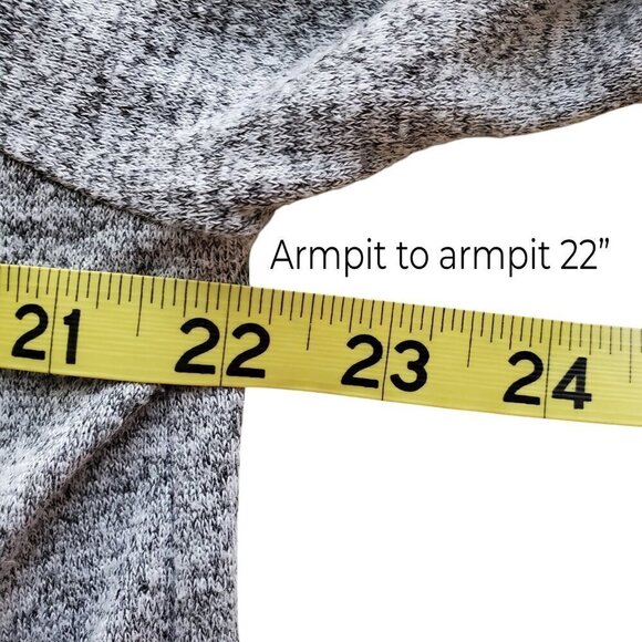 Rag & Bone Long Sleeve Knit Top Heathered Gray Lightweight Oversized Fit S - Picture 11 of 14